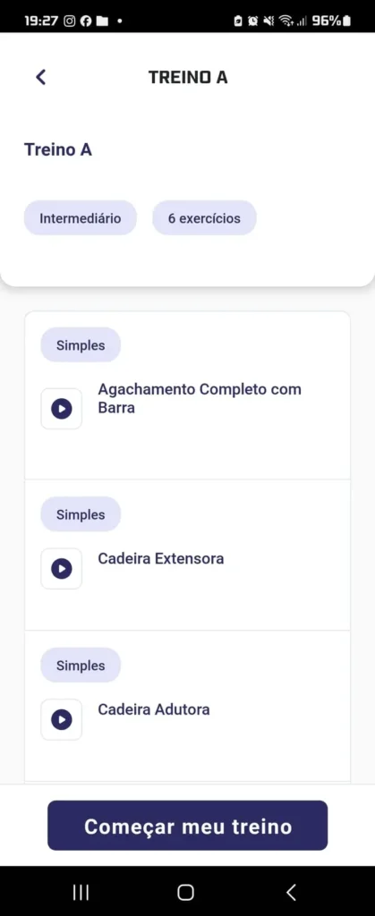iniciar treino cadu Como Realizar Seu Treino no Cadu Fit treino
